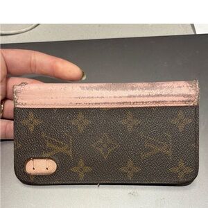 Louis Vuitton Brown and Pink Monogram Card Holder